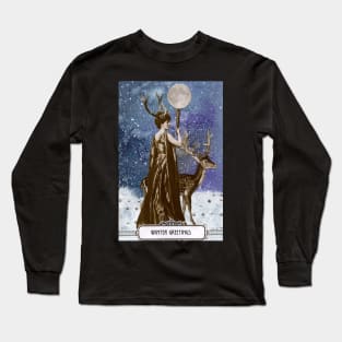 Winter Solstice Moon Goddess Long Sleeve T-Shirt